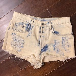 Carmar acid wash high rise denim shorts LF 27